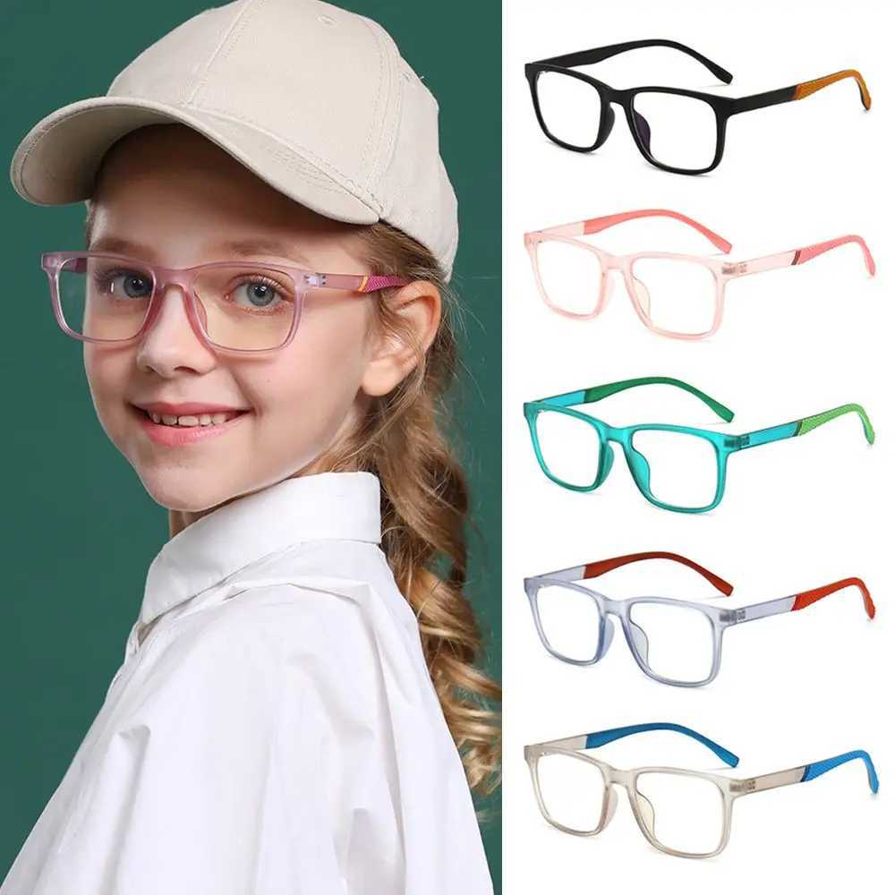 New TR90 anti blue light glasses for 2024 ordinary glasses childrens radiation protection childrens computers ultra light frame glasses W240906