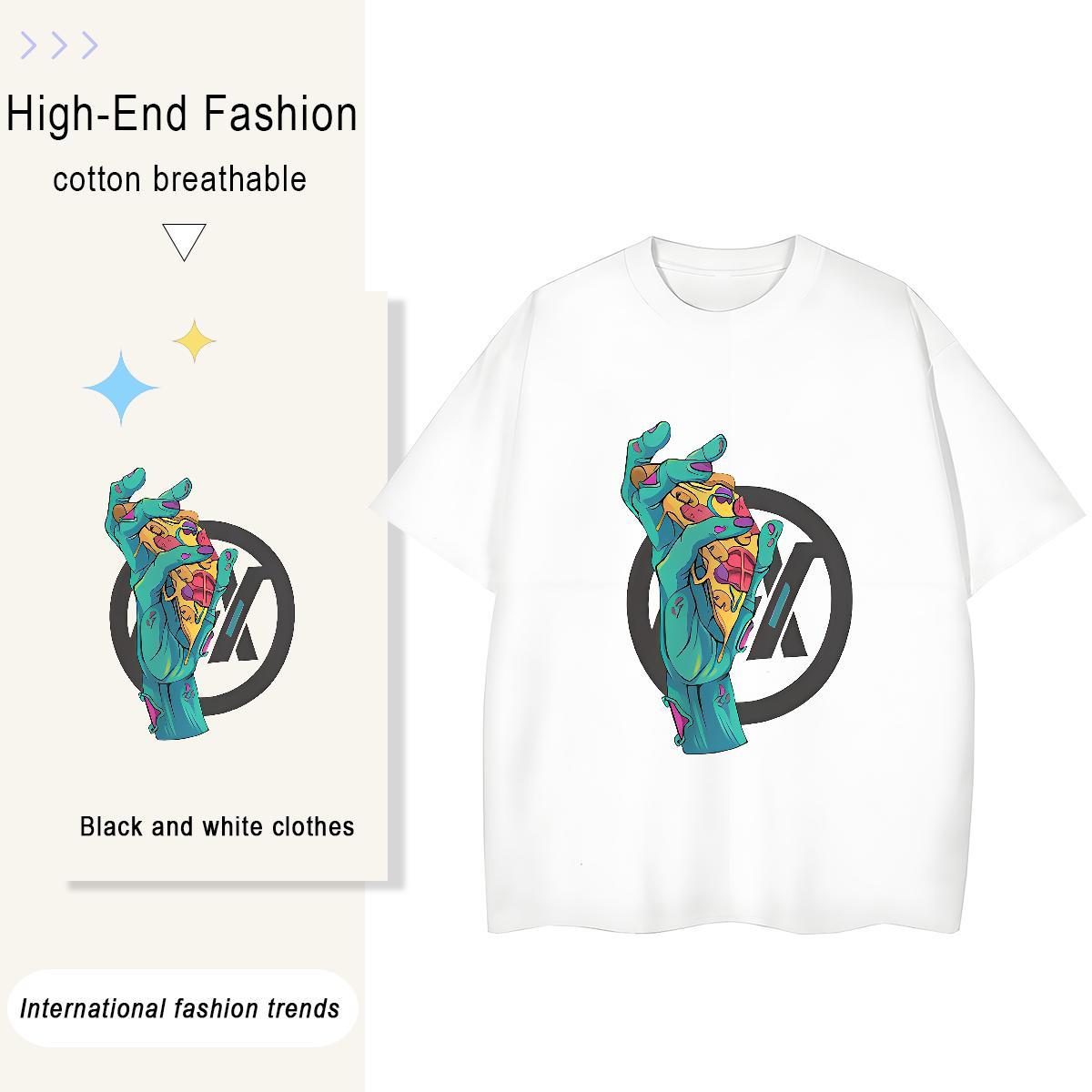 DIY T Shirts Women 230g 100% Cotton Breathable Crew Neck Daily Outfit skull Couples T Shirts Female Plus Size Custom Wear