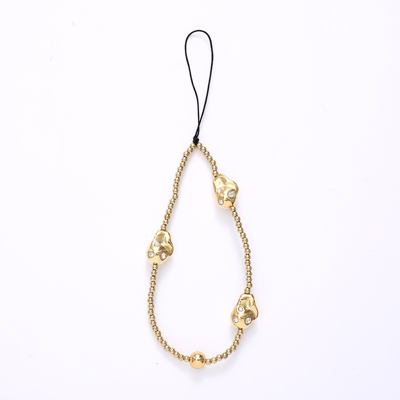 Yilian New Alien Pearl Chain Case Keychain Short Anti Drop Phone Rope Hanging Ornament Pendant
