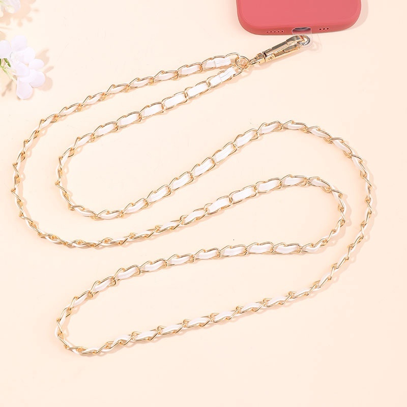 New metal crossbody clip 125cm rope anti drop mobile phone chain neck hanging