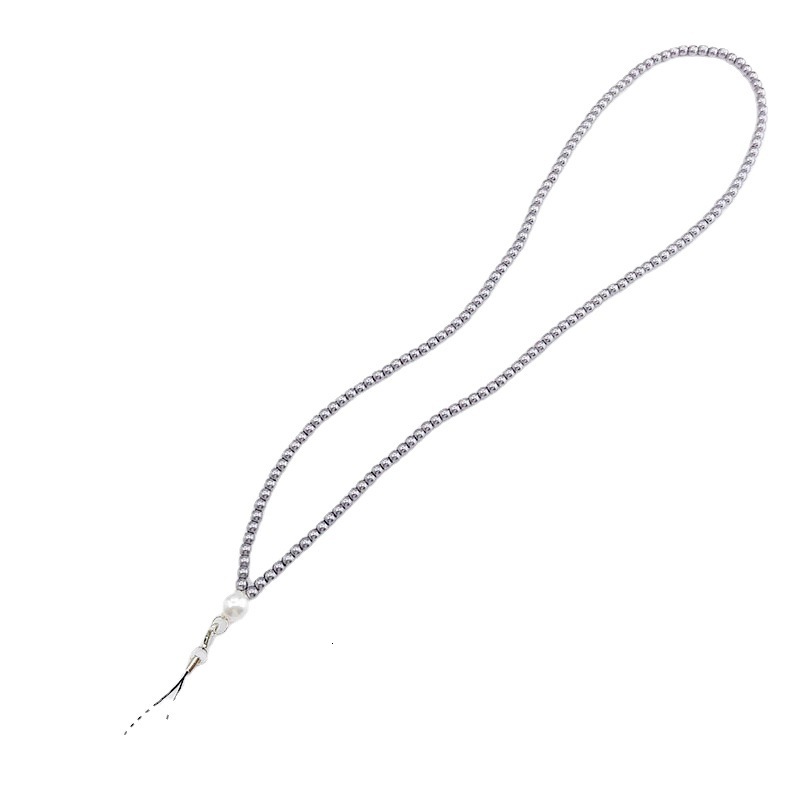 New mobile phone pearl hanging rope universal DIY long chain hanging pearl mobile phone neck portable hanging chain