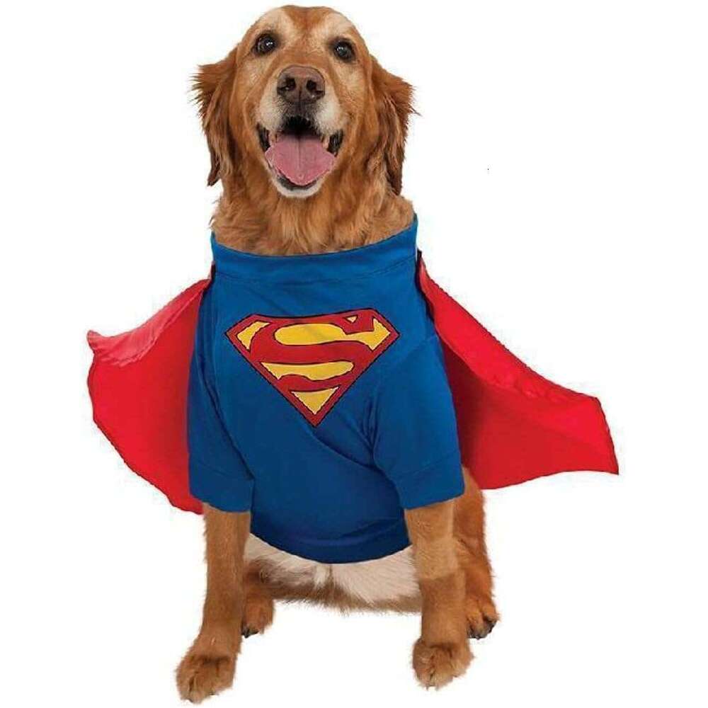 Costume, Dog Funny Halloween Cosplay Outfits Cute Clothes Adjustable Party Rubie's Classic with Arms Pet Superman Costume