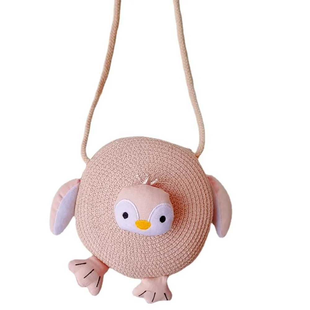 Childrens casual shoulder bag hand woven cute mini flower letter making bag fashionable accessories childrens bag W240906