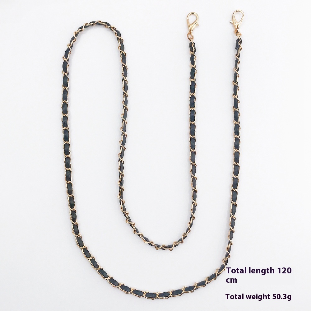 Yi Lian's New Handmade Leather Wearing Crossbody Chain Case Jewelry Pendant for Women's Bag, Small Fragrant Wind Phone Hanging Rope