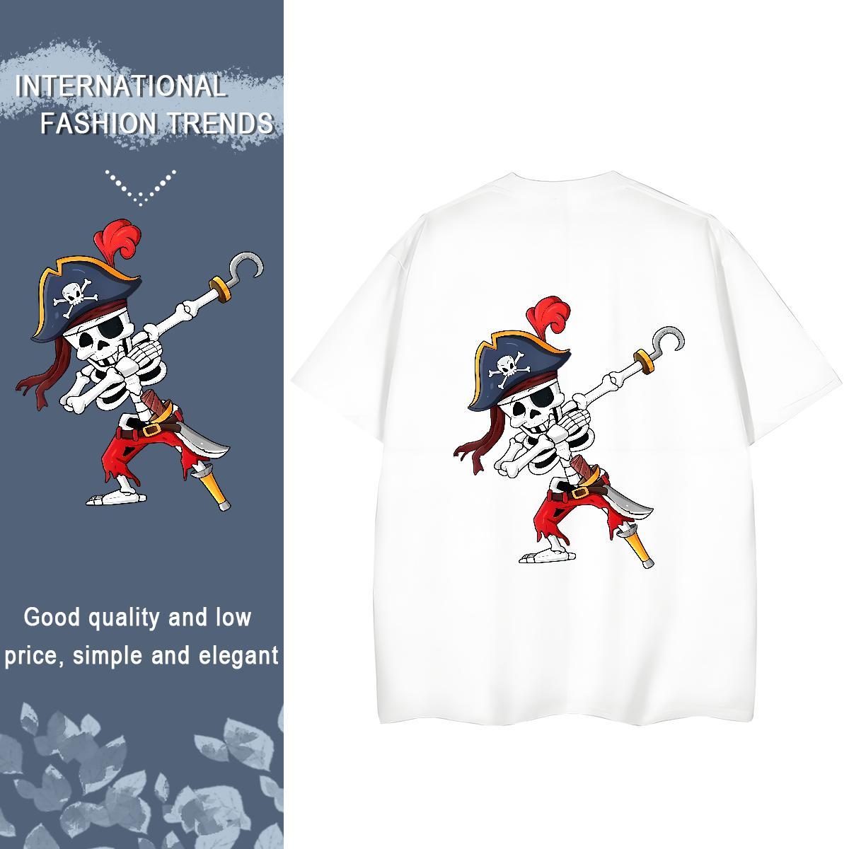 New Arrival Woman T Shirts 100% Cotton 230g Short sleeve Soft Daily Wear skull Women Tees Female Custom Print Plus Size Clothes Shirt