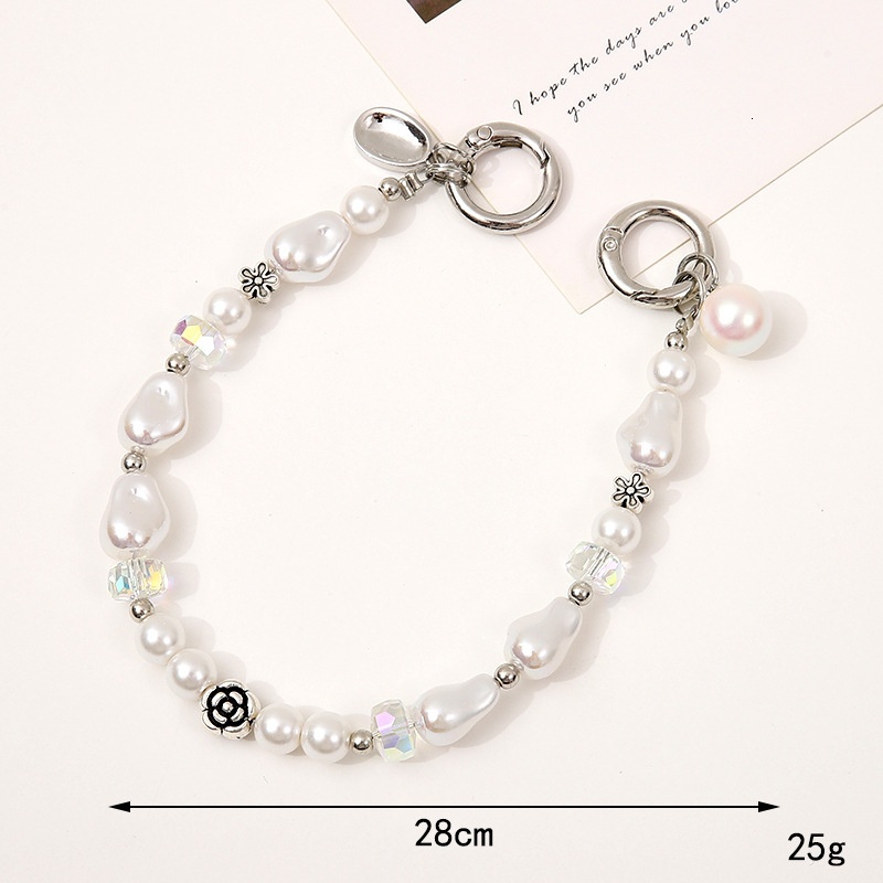 New Natural Shell Pearl Handheld Bag Chain Ins Mobile Pendant Case Keychain Phone Hanging Rope