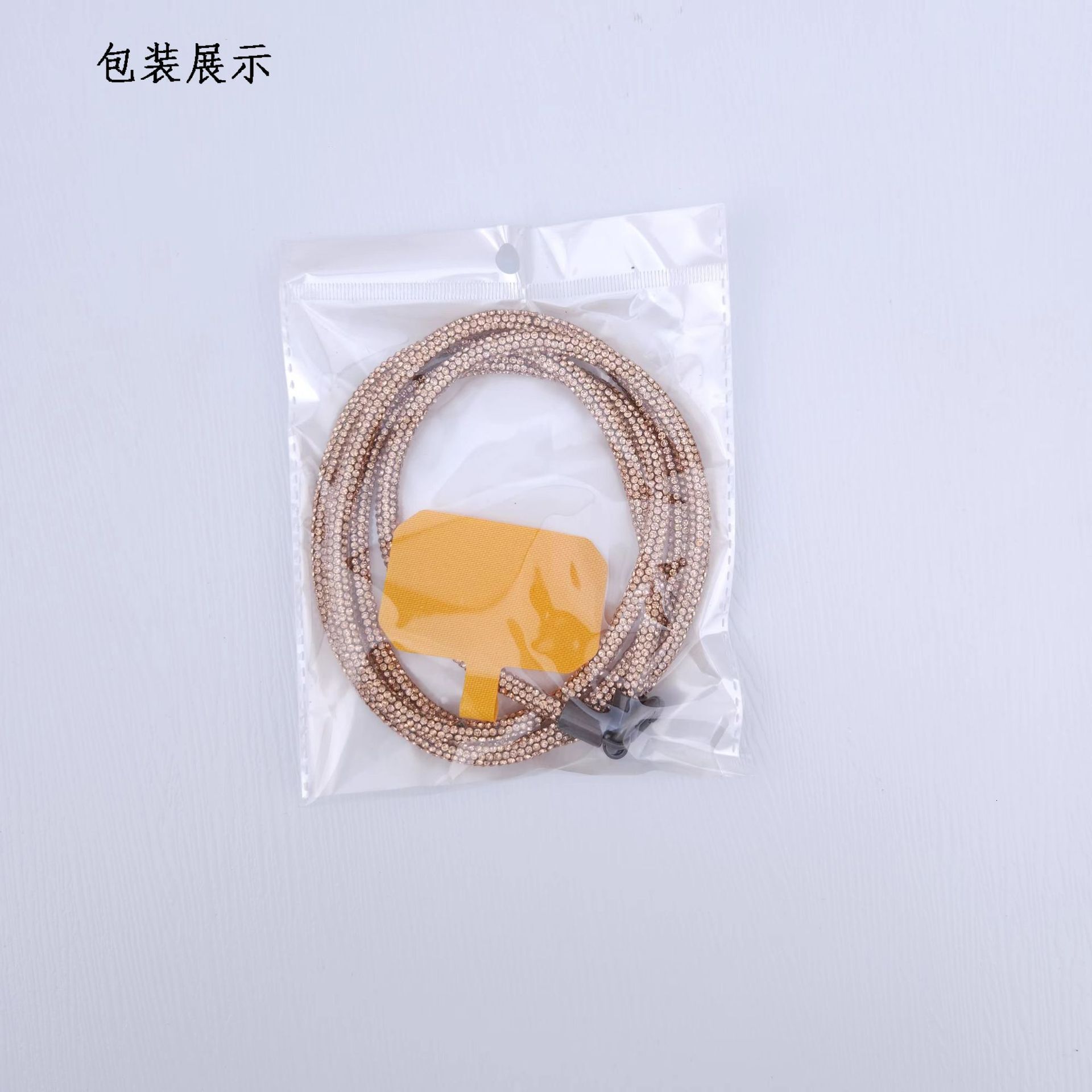 Yilian's new 6mm rhinestone hanging rope with inlaid crossbody chain, sparkling diamond bracelet, loss and anti drop mobile phone chain