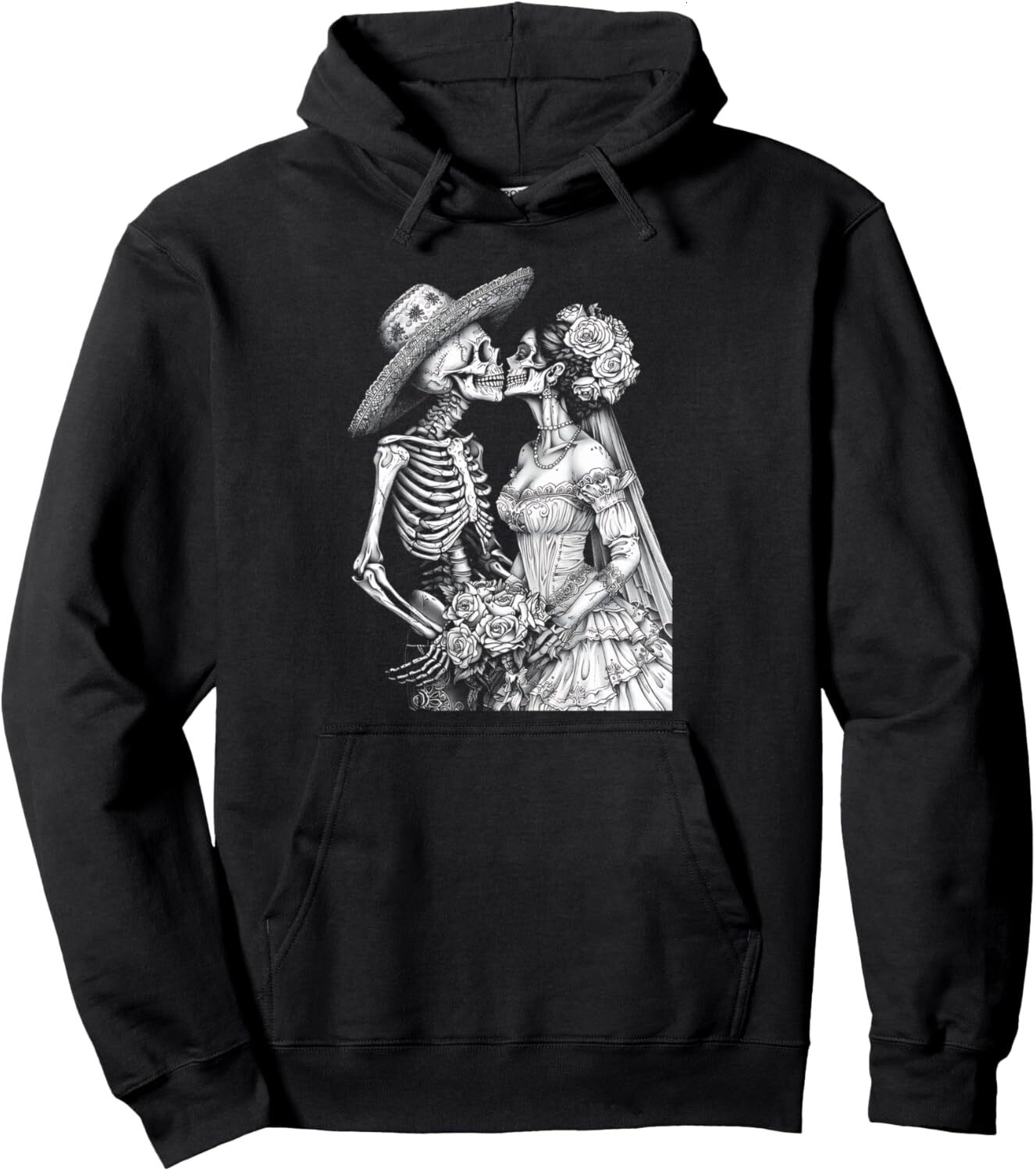 Hoodie for Mens Womens Skeleton Wedding Bride And Groom Day Dead Halloween Graphic Pullover Hoodie Graphic Hoodies sweatshirt Pullover Long Sleeve