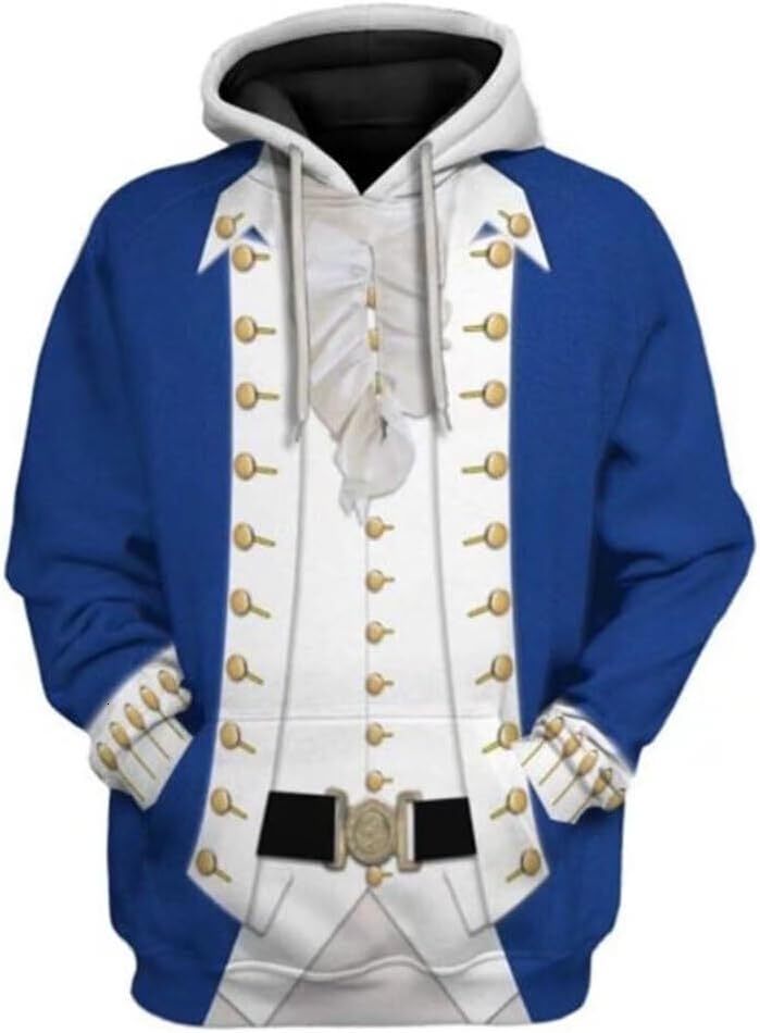 Hoodie for Mens Womens Adult Historical Hoodie Halloween Cosplay Costume 3D Pullover Sweatshirt Graphic Hoodies sweatshirt Pullover Long Sleeve
