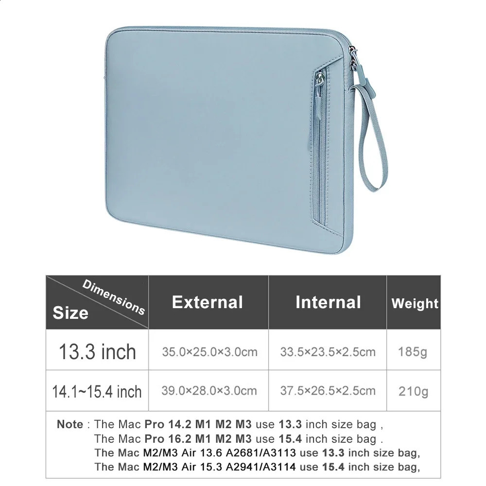 Laptop bag 13 14 15 16 inches suitable for Macbook Air Pro M1 M2 M3 sLeeve cover waterproof suitable for laptop case 240903