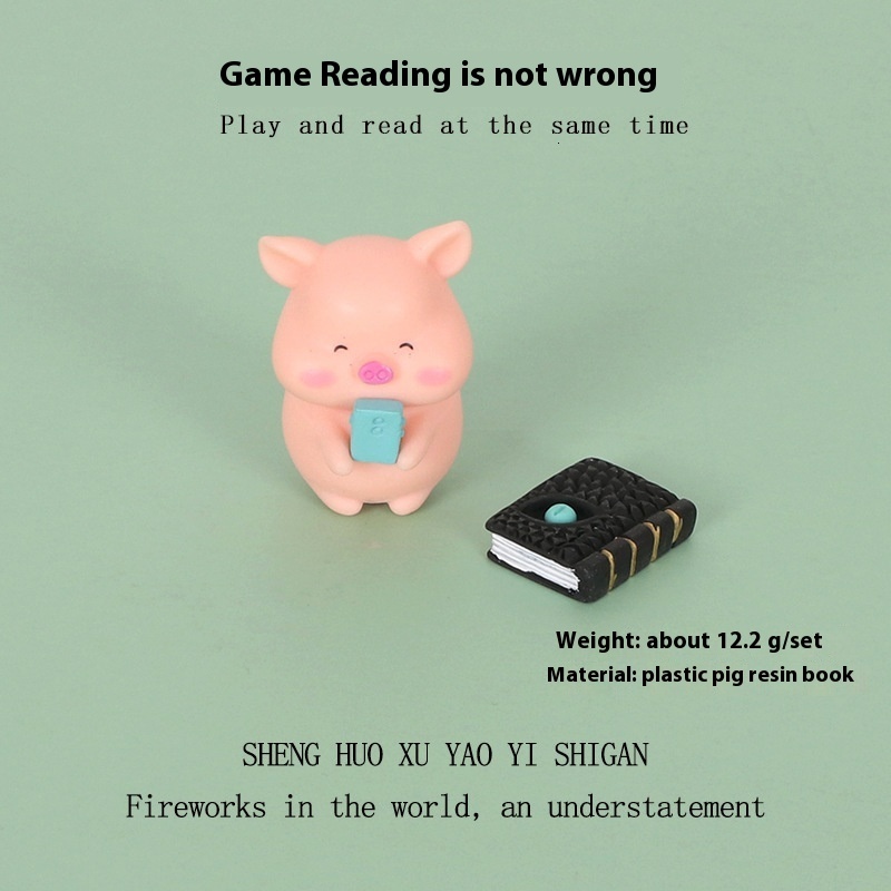 Whimsical Animal-Shaped Desk Sculptures - Adorable Mini Pig Collectibles