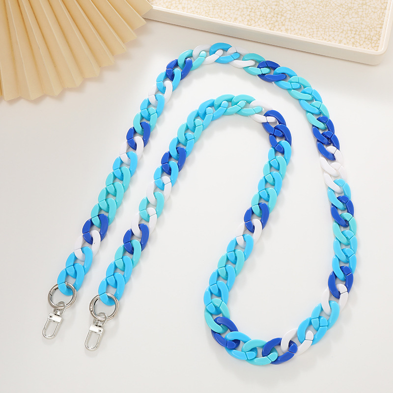 Yilian Jewelry New 21mm High Brightness Acrylic Bag Phone Case Hanging Pendant Single Cross Shoulder Chain