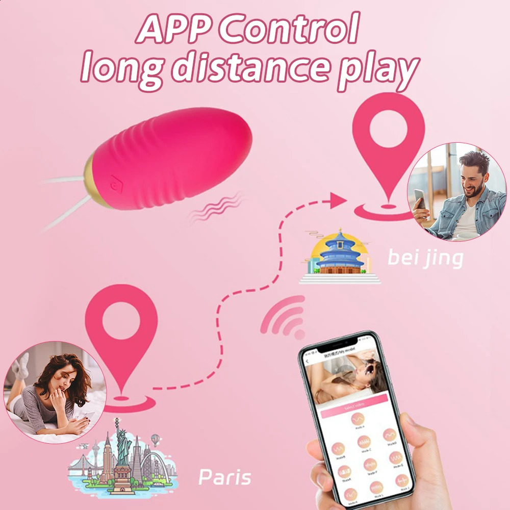 Wearing App Wireless Bluetooth Remote Control Vibrator Dildo Clitoris Female Vaginal Vibrator Ball Vibration Sex Toy For Women 240904