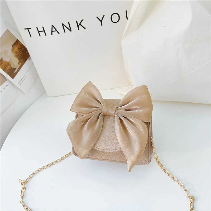 Childrens mini wallet with cute bow cross body bag baby girl coin bag Kawaii childrens leather bag and handbag gift W240906