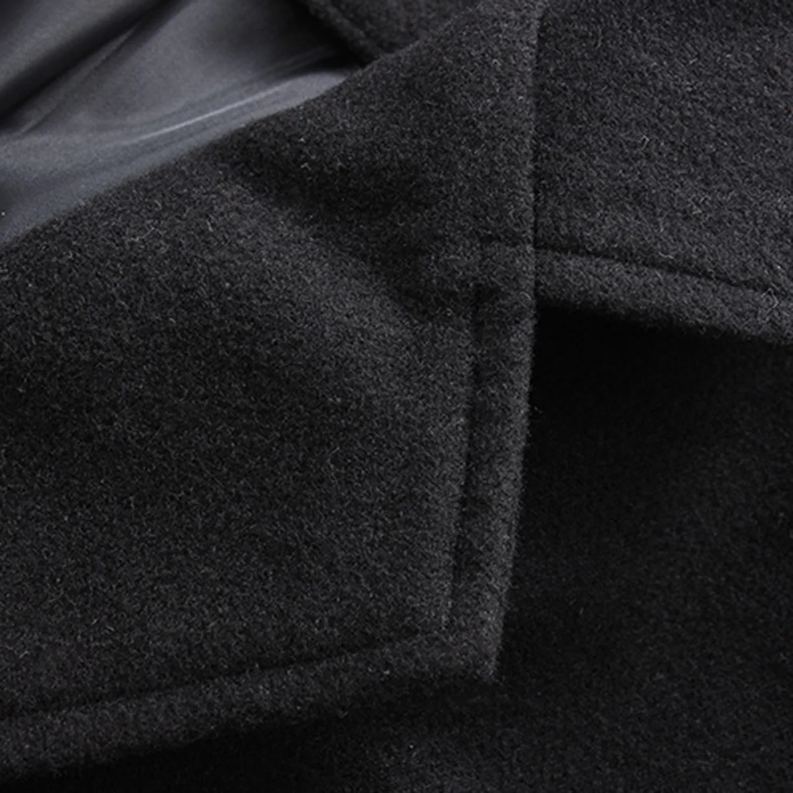 Men Wool Blend Long Coat Autumn Winter Solid Color Lapel Collar Woolen Coat Fashion Slim Windbreaker Jacket Men Clothing 240903