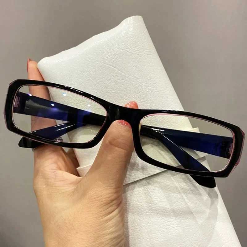 2024 Kroean Harajuku Square Eyeframe Womens Fashion Plain Anti Blue Glasses Role Playing Decorative Glasses y2k Retro Glasses W240906