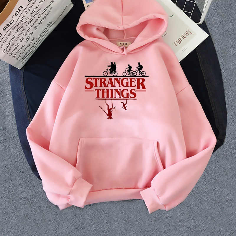 Stranger Things Print Pullover Hoodie Plush Coat Guards Large Women's Wear F0907#21 a24f2