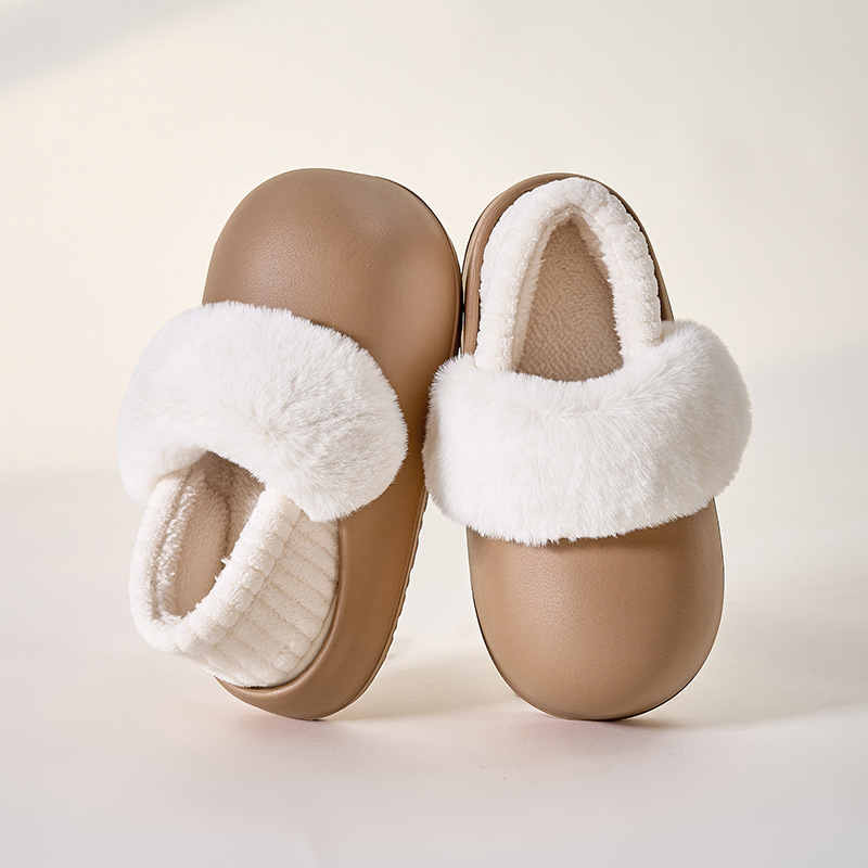 2024 free shipping Slippers winter warm and windproof bread style, solid color, simple, removable, washable, thick bottom, toe cover