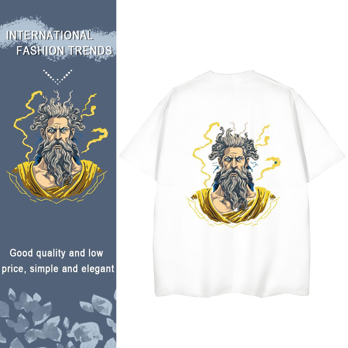 2024 DIY Woman T Shirts 230g Cotton Crew Neck Breathable Casual Daily Wear portrait Womens Tshirts Unisex DIY Anime Printed Tops