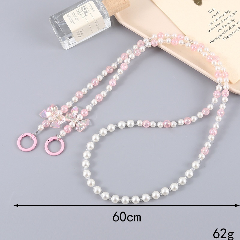 New Baroque Pearl Phone with Reversible Shoulder Hanging Accessories Luggage Chain Hanger Anti Loss Rope