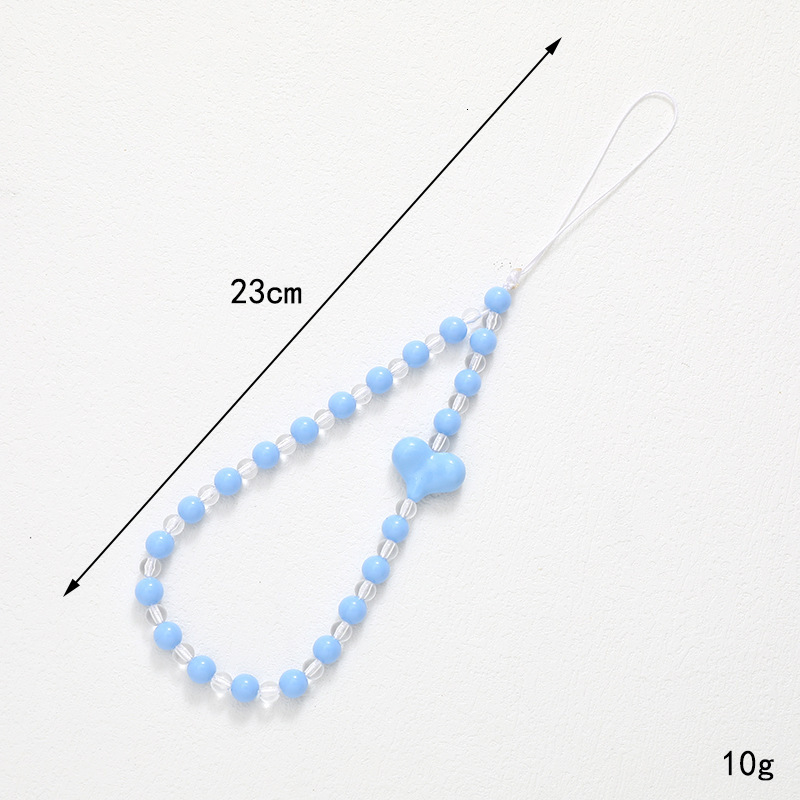 Yilian New Acrylic Love Bead Fashion Versatile Girl Phone Case Hanging Rope Anti Loss Chain Pendant