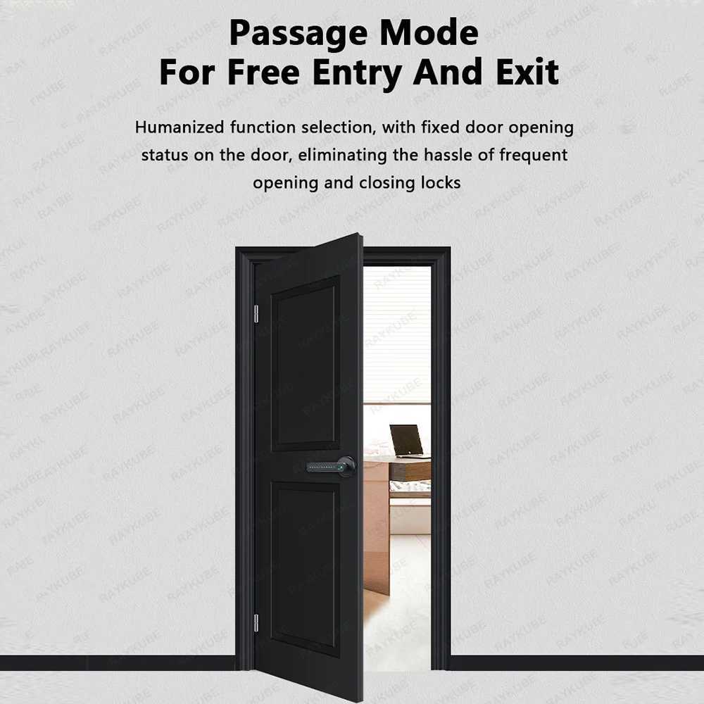Raykube M3 Tuya BLE intelligent fingerprint electronic door lock password lock with key Smartlife CL240920