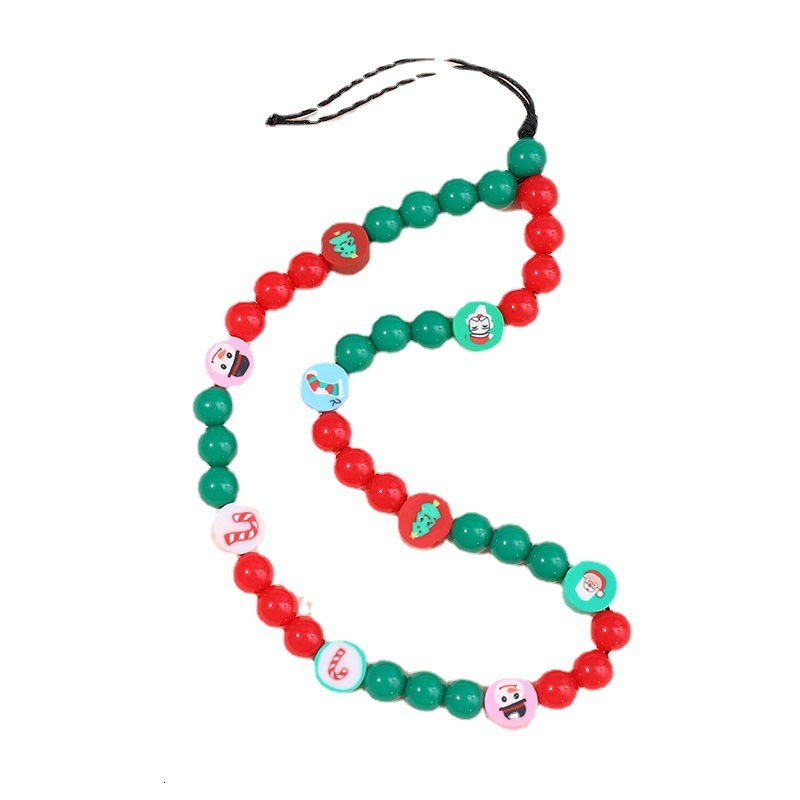 Yilian New Chain DIY Jewelry Accessories Christmas Soft Ceramic Phone Handmade Beaded Hand Rope