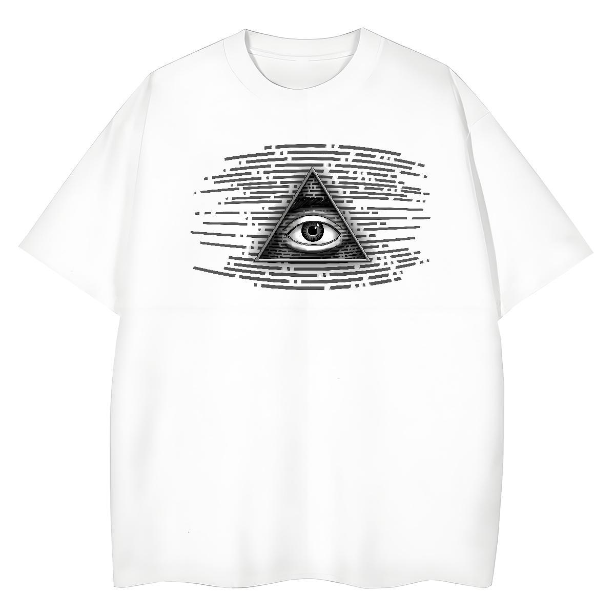 TOP Quality T-Shirts for Women 230g Cotton Short Sleeve O-Neck Casual eye of the devil Woman Tshirt Designer Cartoon Anime Tops Shirt