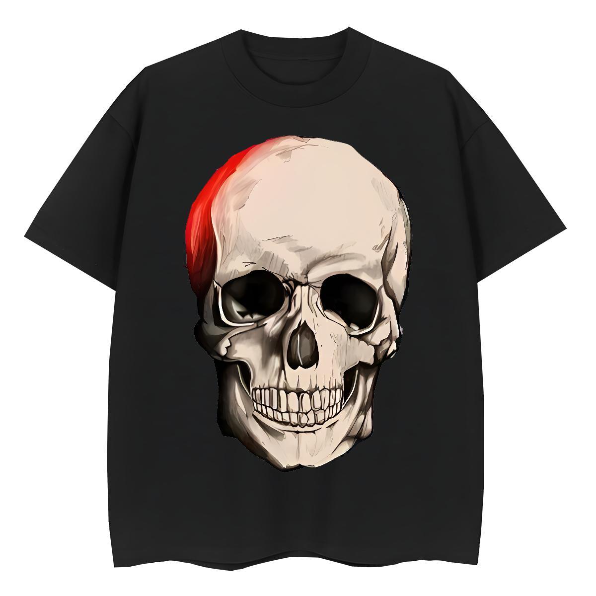 Custom T Shirt For Woman 230g Pure Cotton Breathable Short Sleeve Sport skull Womens Tshirts Wholesale Custom Printed Tees