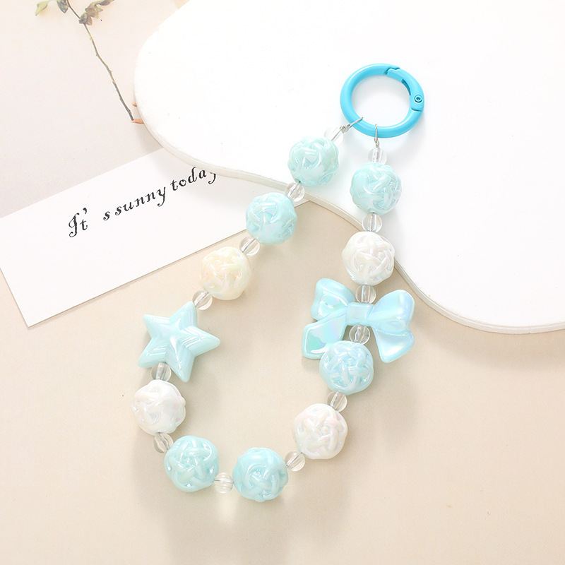 Yilian's new color plated bird's nest pendant bead mobile phone rope keychain hanging chain small gift