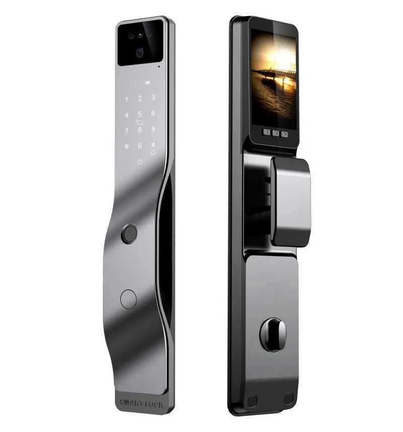H7 Smart Door Lock 3D Facial Recognition Smart Home Door Lock WiFi Digital Electronic Lock WiFi Camera Rfid Card CL240907