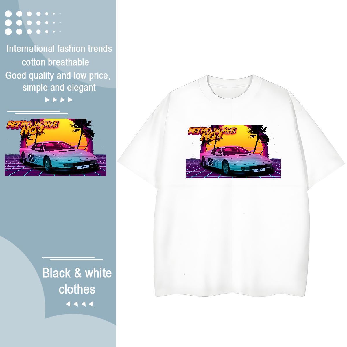 2024 Casual T shirt 100% Cotton 230g Short Sleeve O-Neck Casual Daily Wear beach Lady T shirt High quality Black White Tshirts