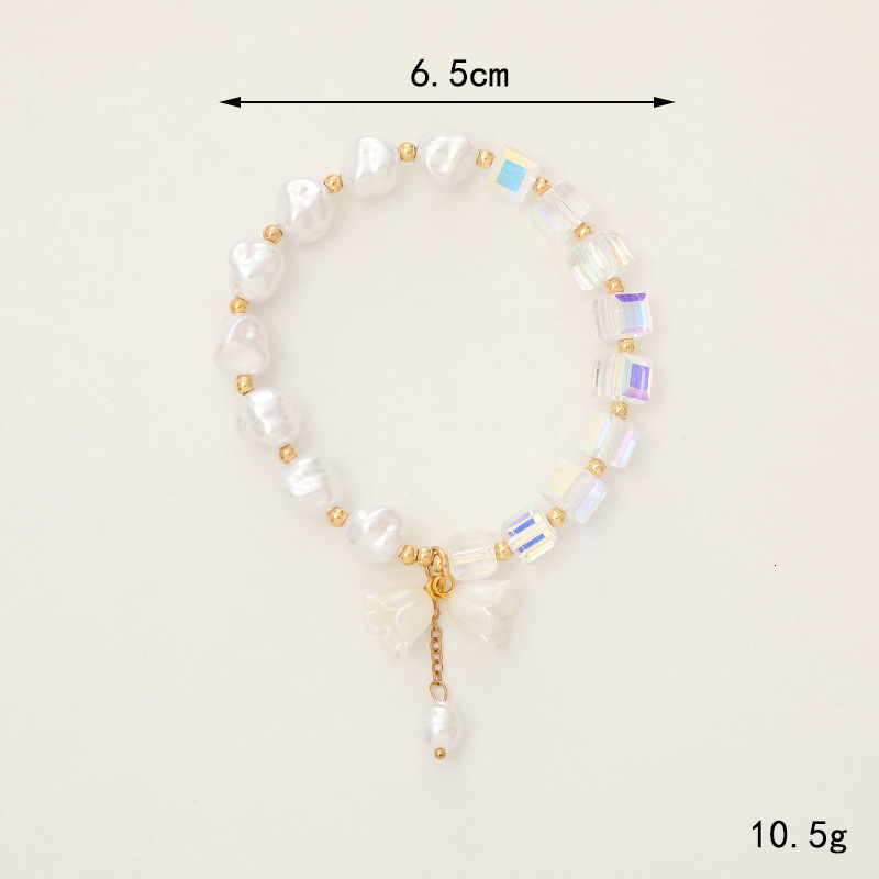 Ins niche design pearl crystal handmade Yiwu accessories simple and versatile bell orchid bracelet for women