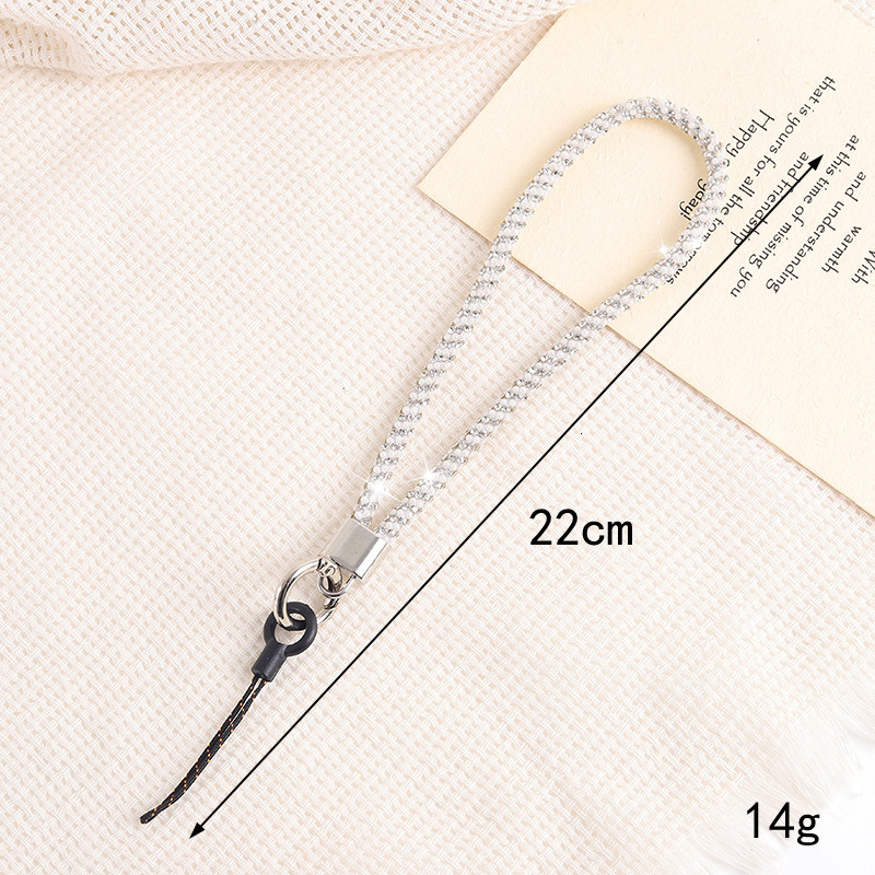 Ins new rhinestone lanyard long crossbody short wrist style mobile phone chain keychain pendant