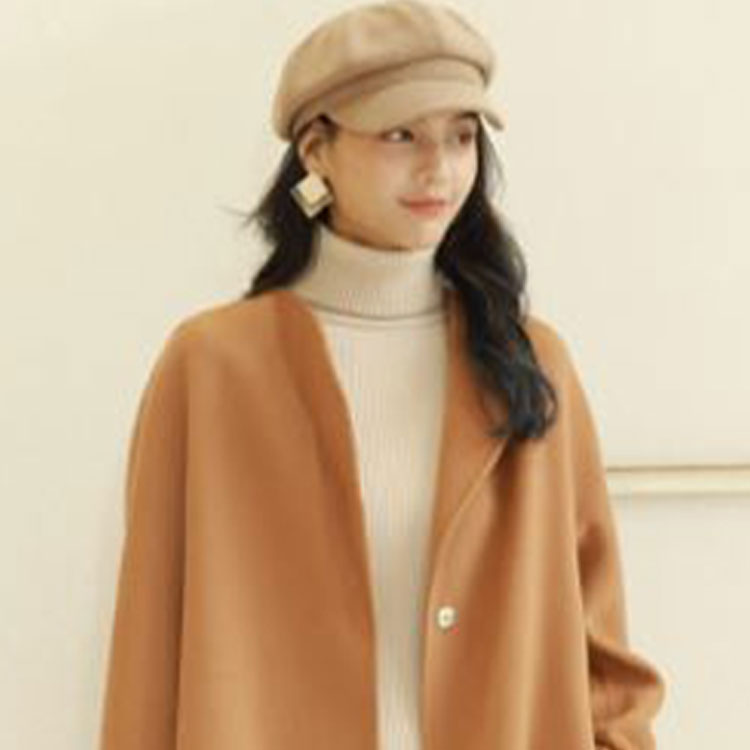Chic Korean Silhouette Unisex Double-Layered Wool Overcoat for Modern Fashion Enthusiasts factory direct sale