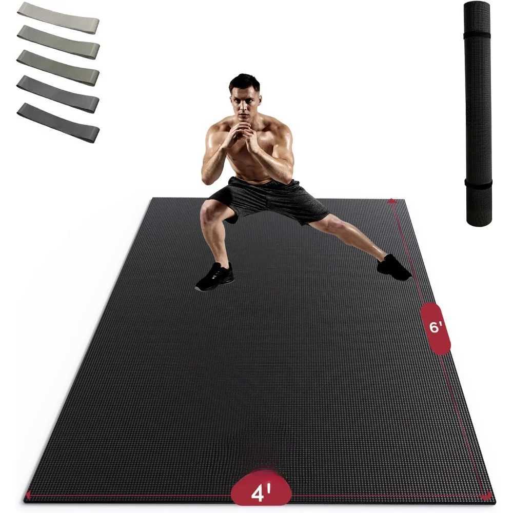 Super large sports mat non slip super durable thick exercise mat suitable for aerobic exercise on home gym floors fitness yoga mat W240906