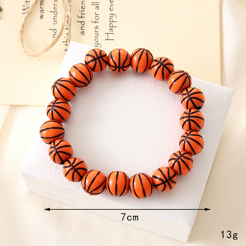 Acrylic Ball Bead Creative Versatile Basketball Football Fan Support Bracelet