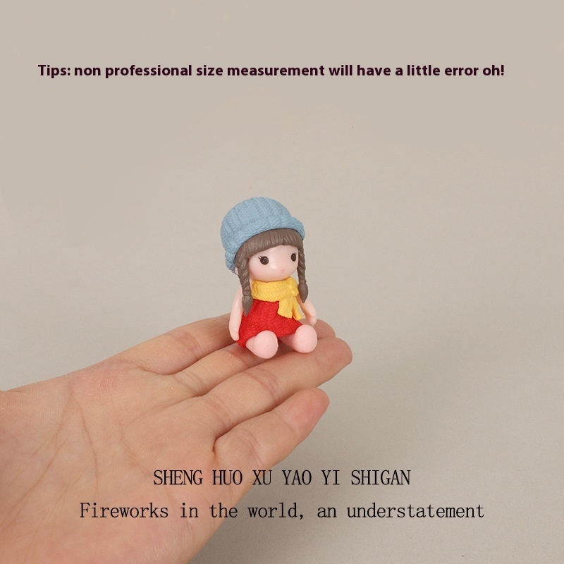 Mini soup pot, low table, cute little girl, baby house accessories, creative micro landscape, home decoration, desktop ornaments