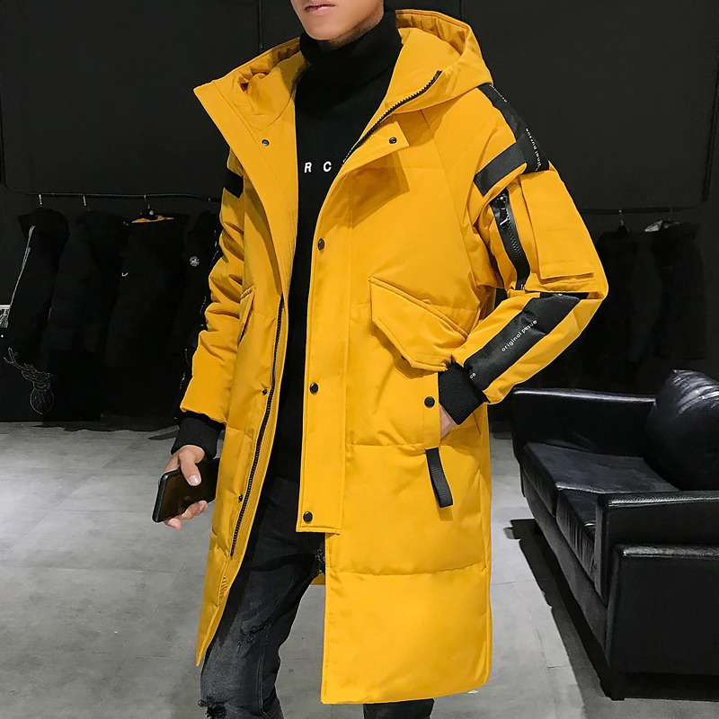 Teens Winter Mens Down Jacket Stylish Male Down Coat Thick Warm Man Clothing Mens Apparel Warm Parka 240905