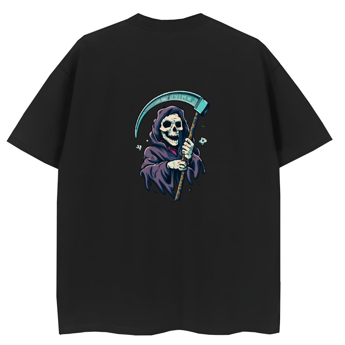 Brand T-Shirts for Women 230g Cotton Round Neck Short Sleeve Spring Summer skull Tshirt for Man Woman Soft Anime Oversized Tees Shirts