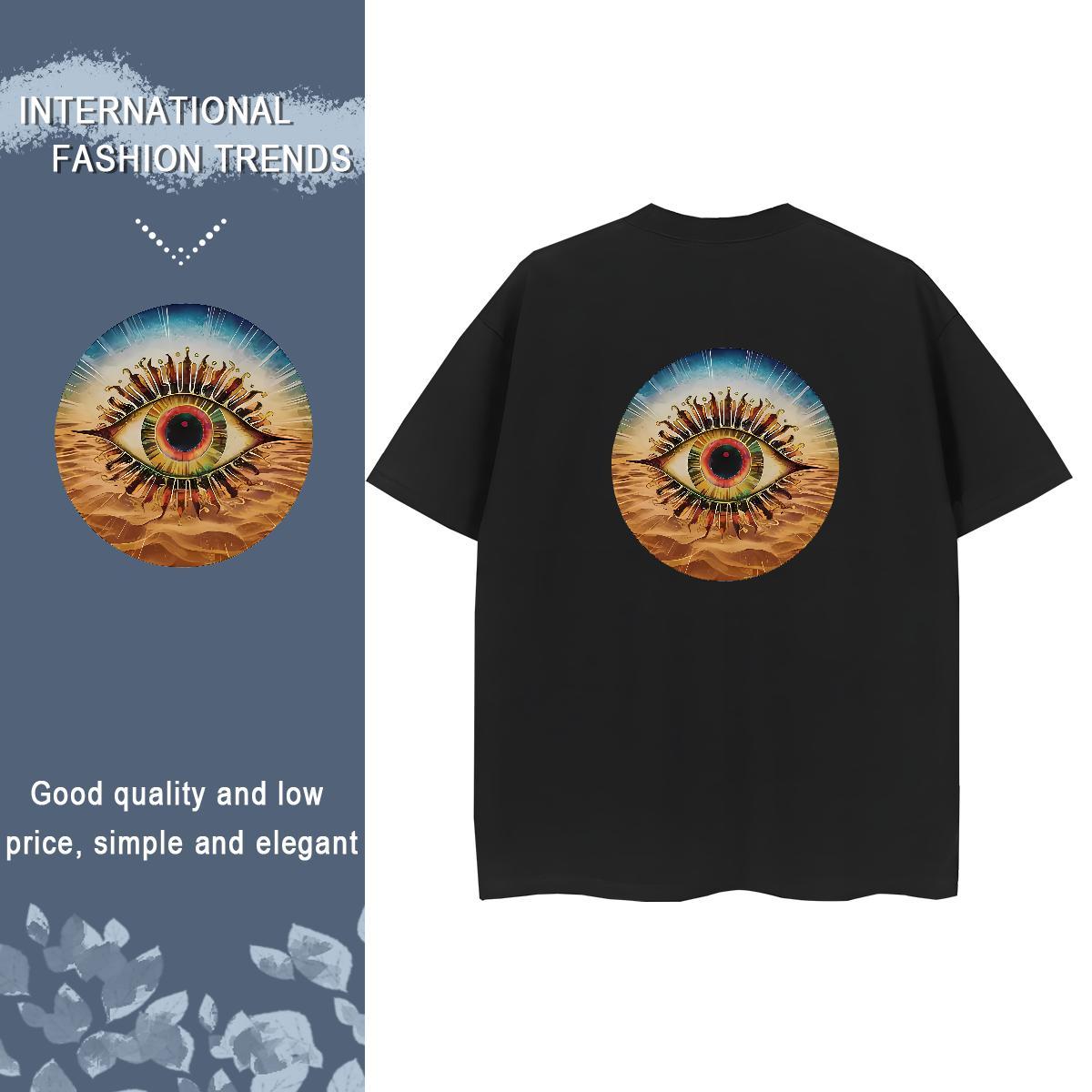 2024 Casual T-Shirts for Women 230g 100% Cotton Breathable Crew Neck Street Wear logo Women Tshirts Designer Cartoon Printing L-4XL Top Shirts