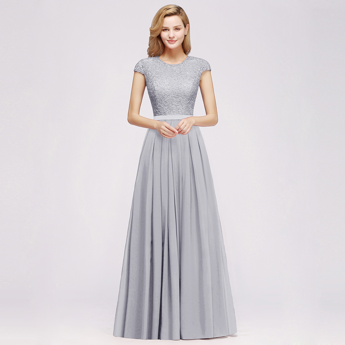 Evening Dresses Elegant A E Jewel Neck Sleeveless Long Maxi Lace Appqulies Chiffon Skirt Prom Party Gowns Bridesmaid Wears Cps1319 ppqulies