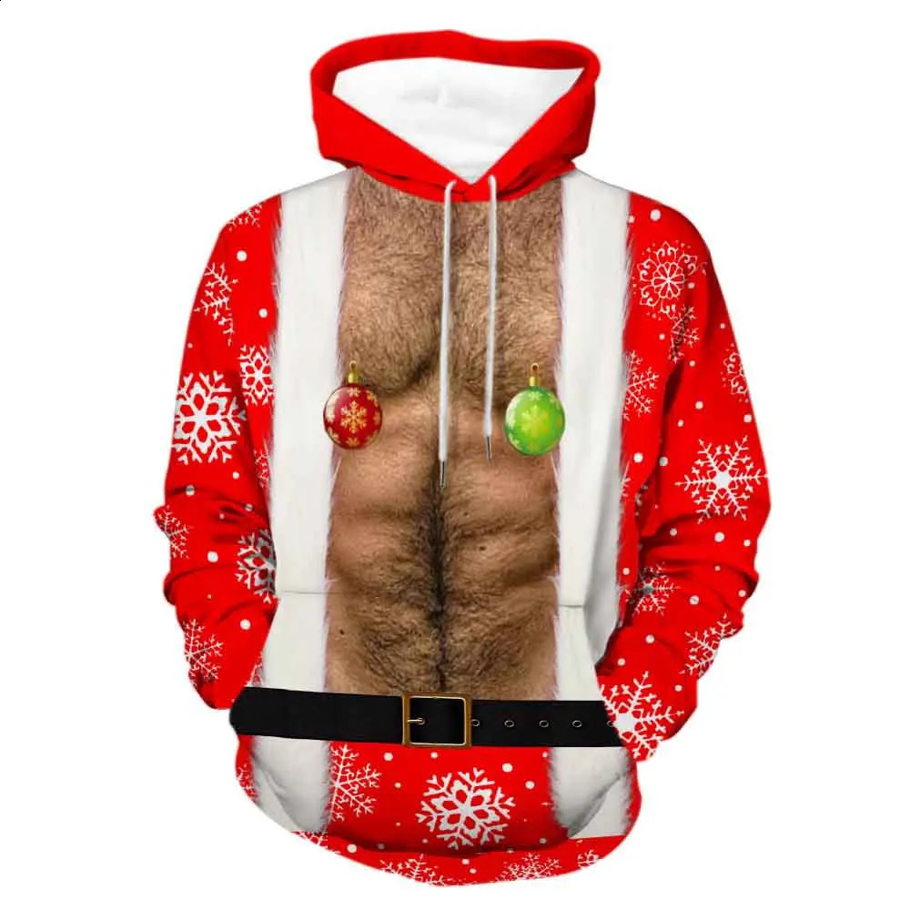 2024 Autumn Winter Mens And Womens Hoodies Funny Pattern 3D Printed Christmas Hoodie y2k Clothing Harajuku Style 240905