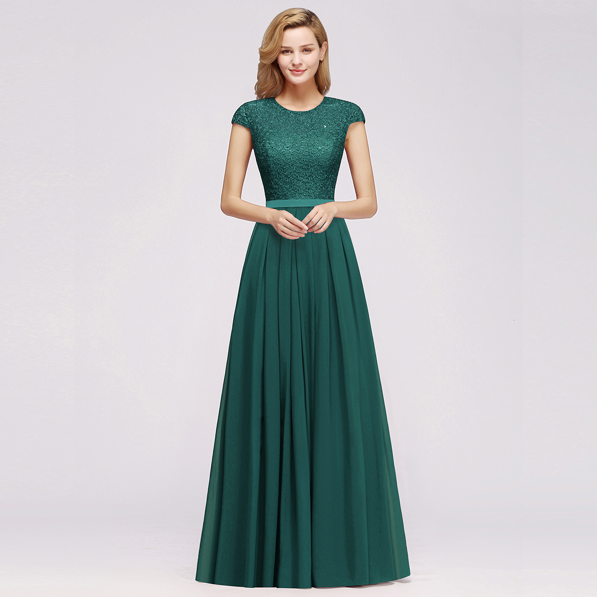 Evening Dresses Elegant A E Jewel Neck Sleeveless Long Maxi Lace Appqulies Chiffon Skirt Prom Party Gowns Bridesmaid Wears Cps1319 ppqulies