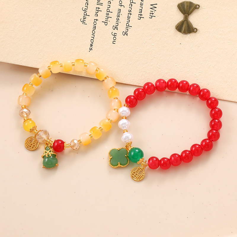 New candy colored glass bead fashionable and versatile, student couple small gift jewelry, bracelet, bracelet