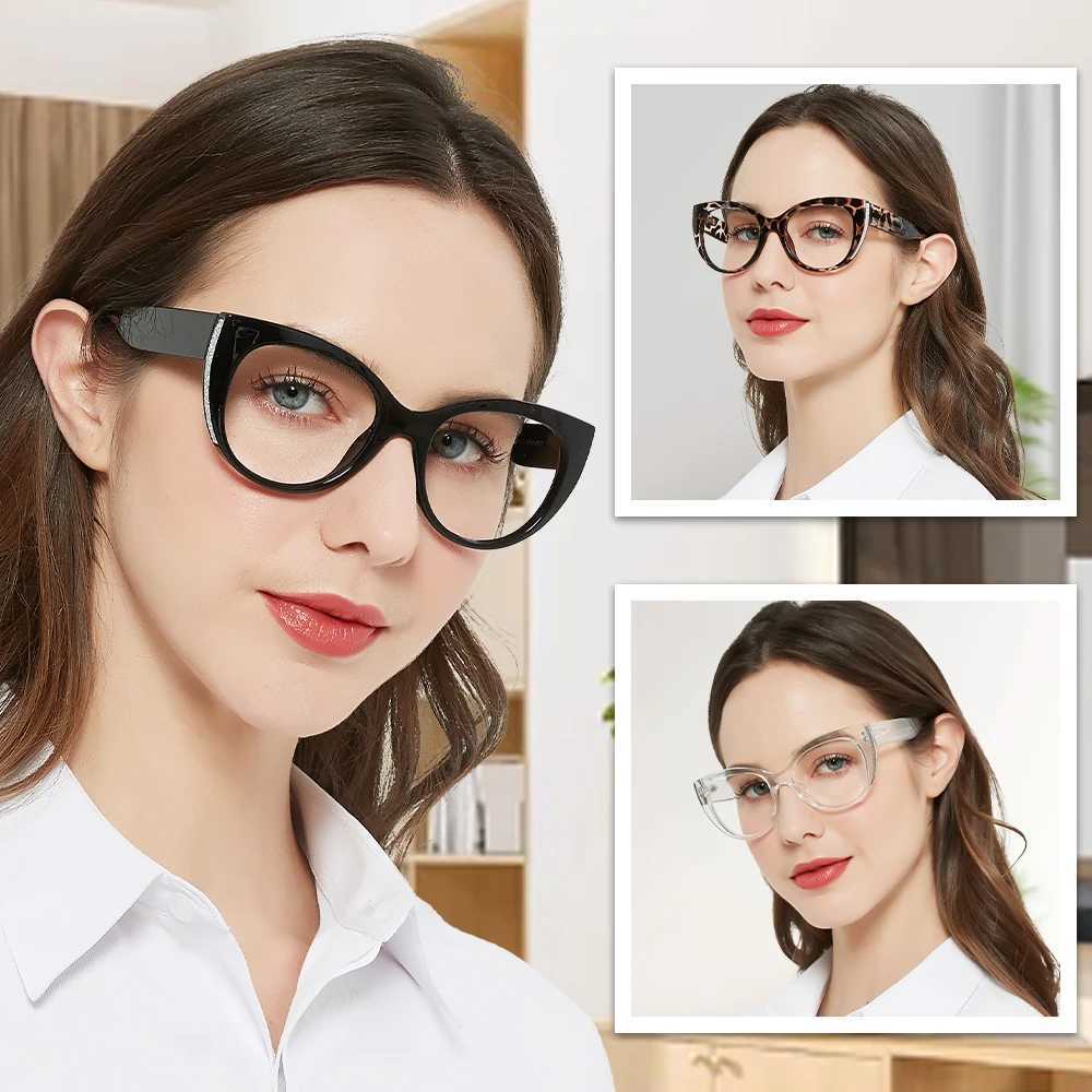 OCCI CHIARI Fashion Cat Eye Reading Glasses Female Designer Reader Elderly Glasses Comfortable Reading Magnifying Glasses 1 W240906