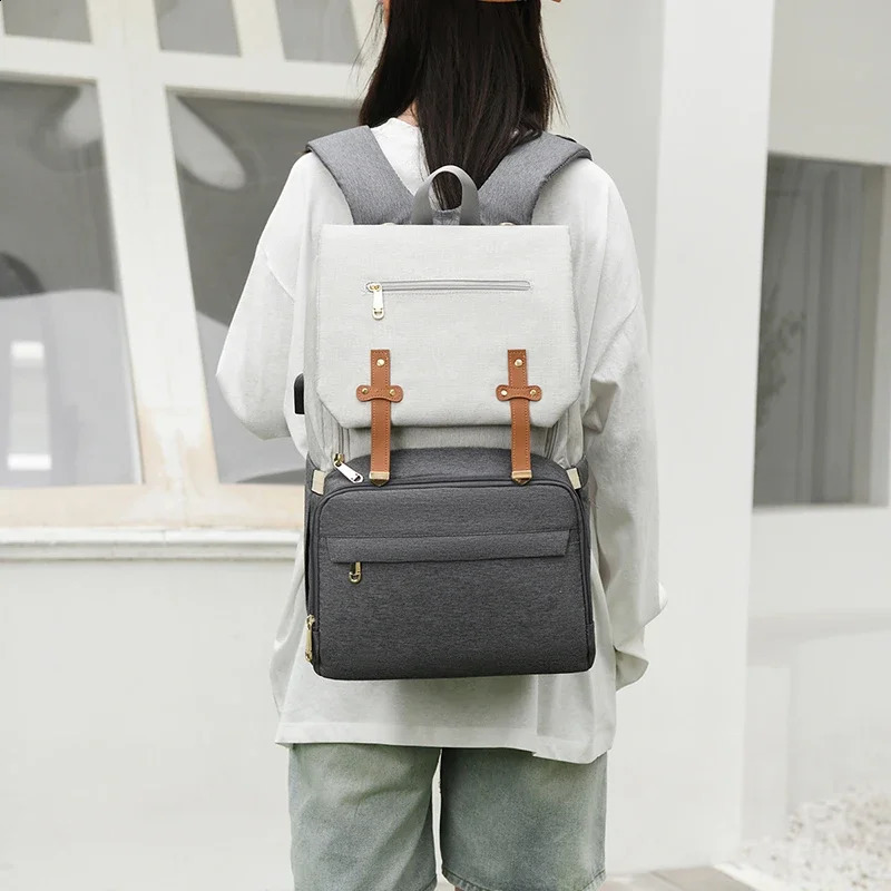 Nylon Soild Mommy Backpack Zipper Casual High Quality Bags for Women 2024 Fashion Style Mother and Baby Large Capacity 240906