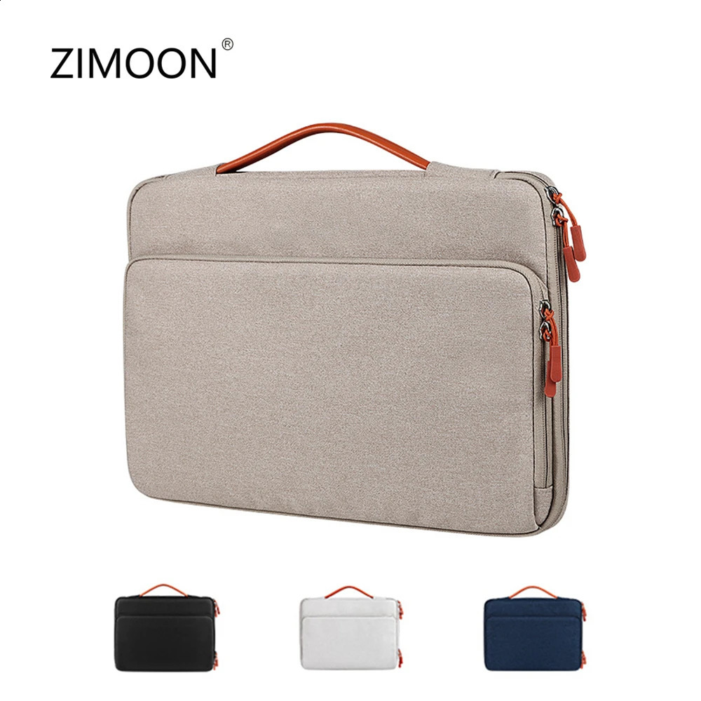 Universal laptop tote bag 13/14/15 inch laptop case suitable for Macbook double zipper laptop tote bag suitable for iPad briefcase 240903