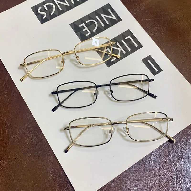 Metal framed glasses for women Y2K retro reading computer glasses anti blue light blocking glasses transparent Harajuku glasses W240906