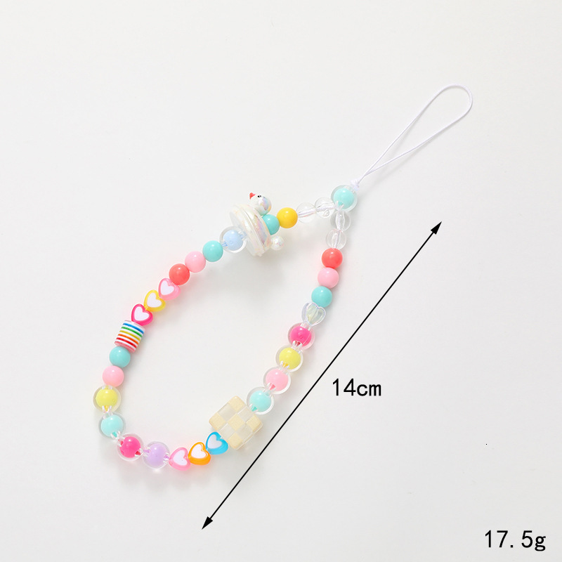Korean version of Little Duck mobile chain, phone case, hanging ornament, bead string, hand rope, anti fall wrist strap, small gift for women